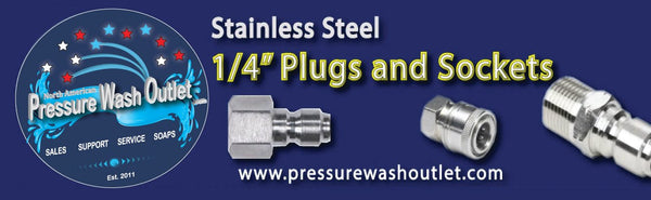 1/4" QC STAINLESS STEEL SOCKETS AND PLUGS